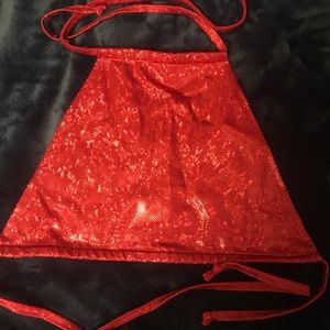 iheartraves holographic red top